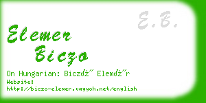 elemer biczo business card